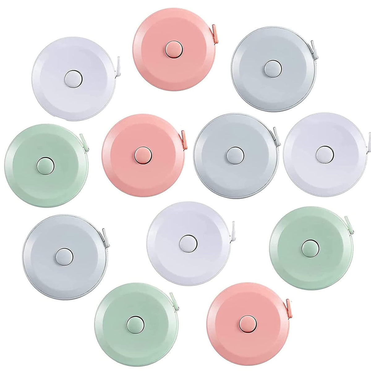 12 Pack Soft Retractable Measuring Tape