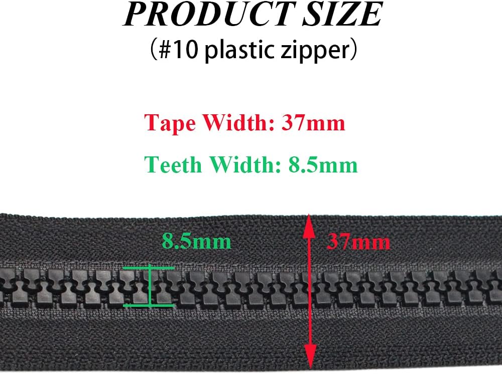 YaHoGa 2PCS 30 Inch #10 Heavy Duty Separating Jacket Zippers for