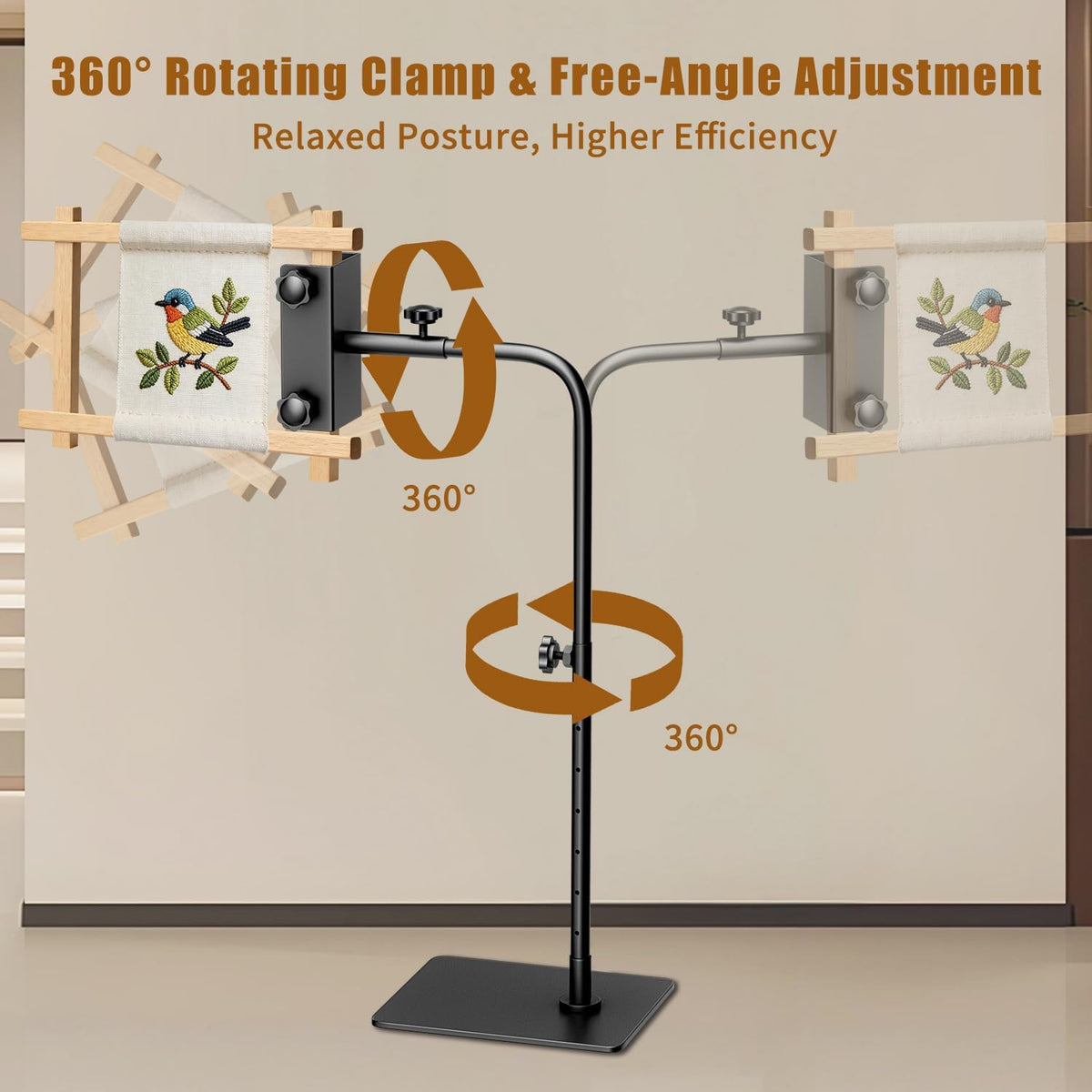 Workstand with Side Clamp for Lowery Stands, Heavy Duty Metal