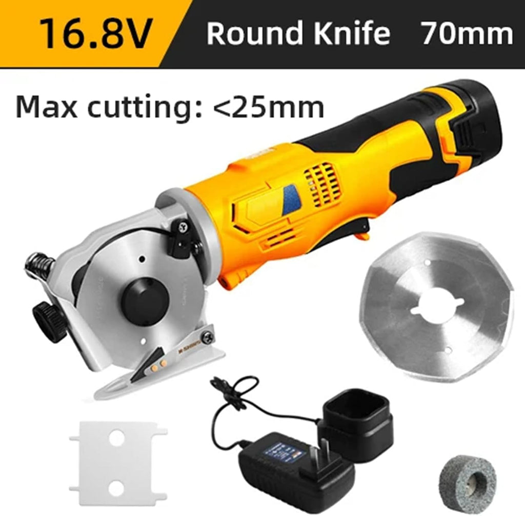 Multi-Layer Electric Rotary Fabric Cutter, Cordless Fabric Scissors