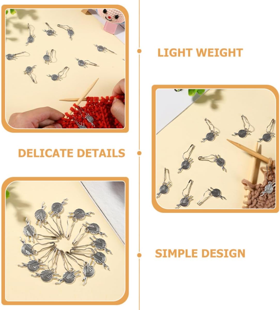 12pcs Metal Knitting Stitch Markers for DIY Crafters Winter Season