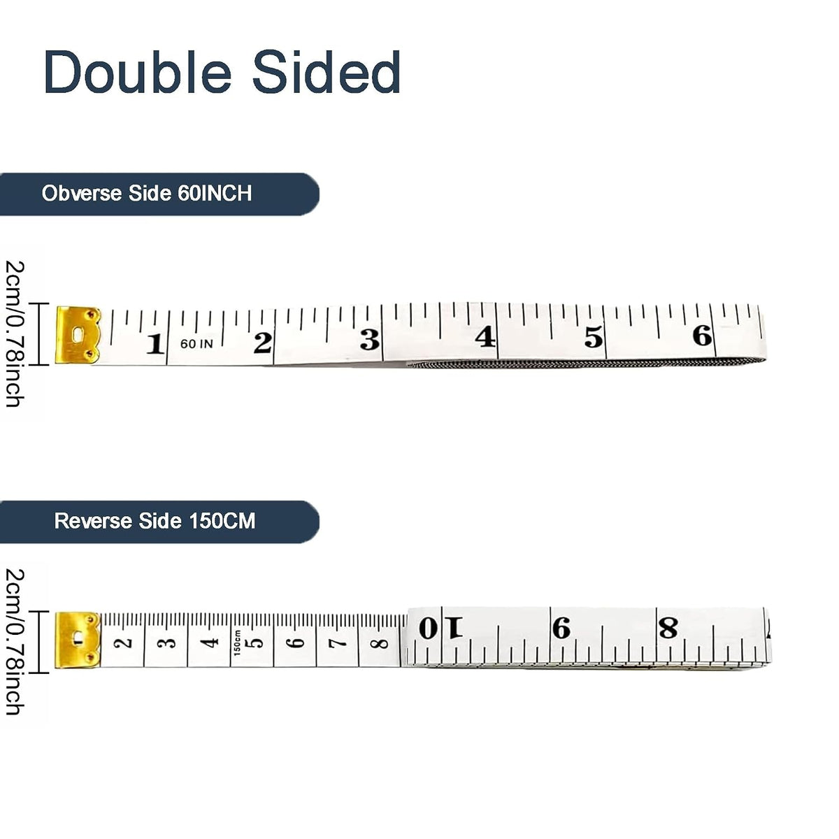 Soft Tape Measure for Body Measurements, 2-Pack 60" Flexible