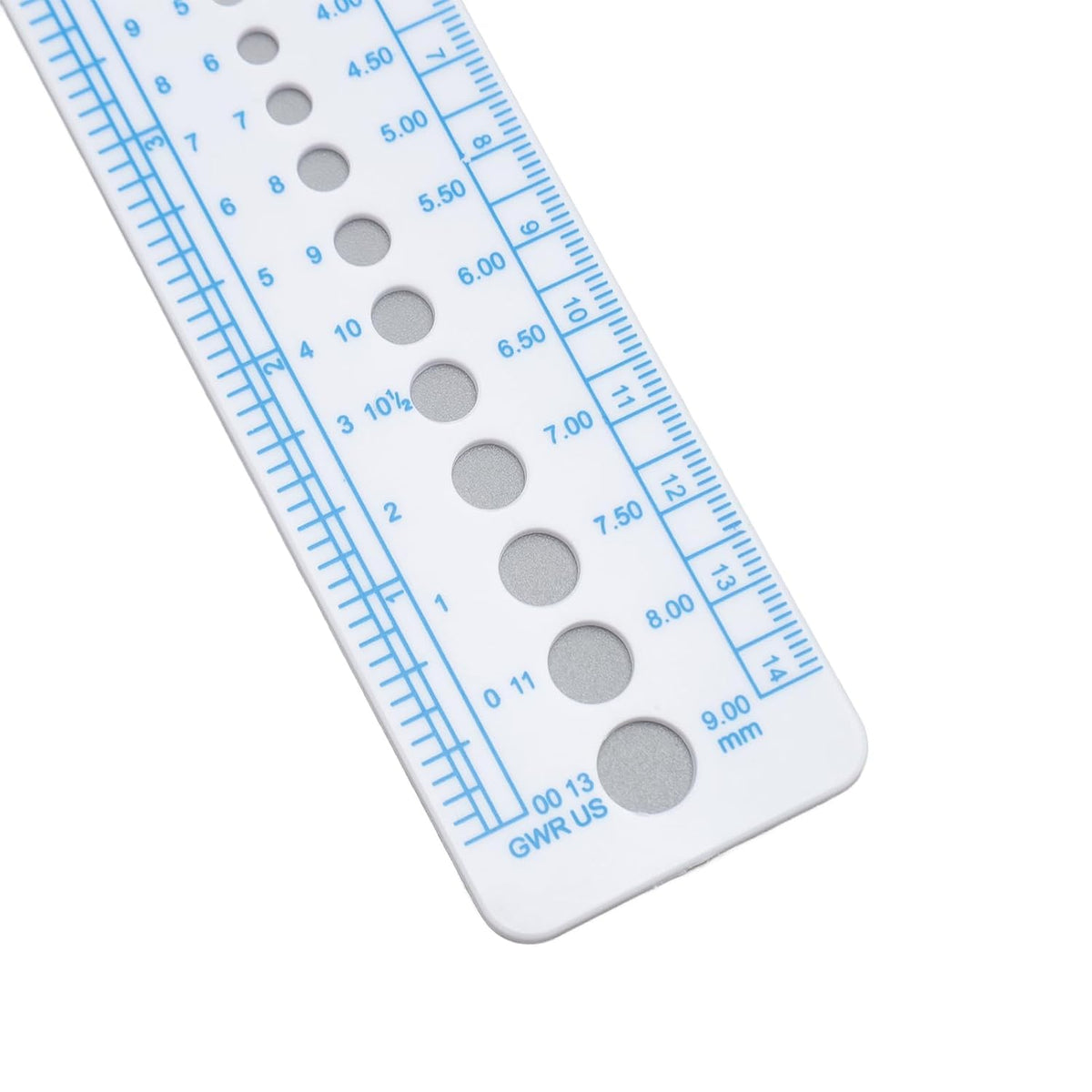 Knitting Needle Gauge Ruler Soft Plastic Durable Knit Measure Size