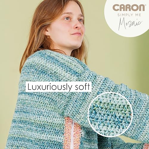 Caron Simply Me Mosaic Yarn for Crocheting & Knitting, Jubilee, 2-Pack