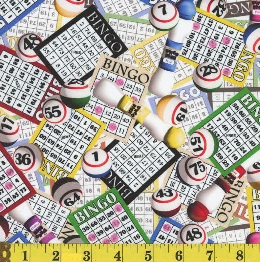 Quality Sewing Fabric for Quilting $ Sewing – 100% Cotton Bingo Balls
