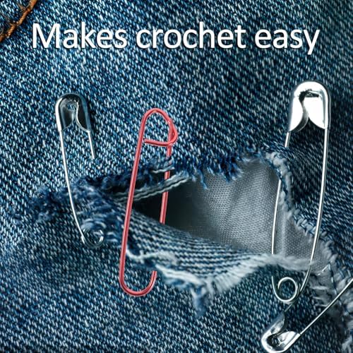 50Pcs Aluminum Curved Stitch Holders, Safety Marker Pins