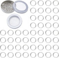 Hobbspring 100Pcs Metal Stitch Markers Round Stitch Marker Platinum