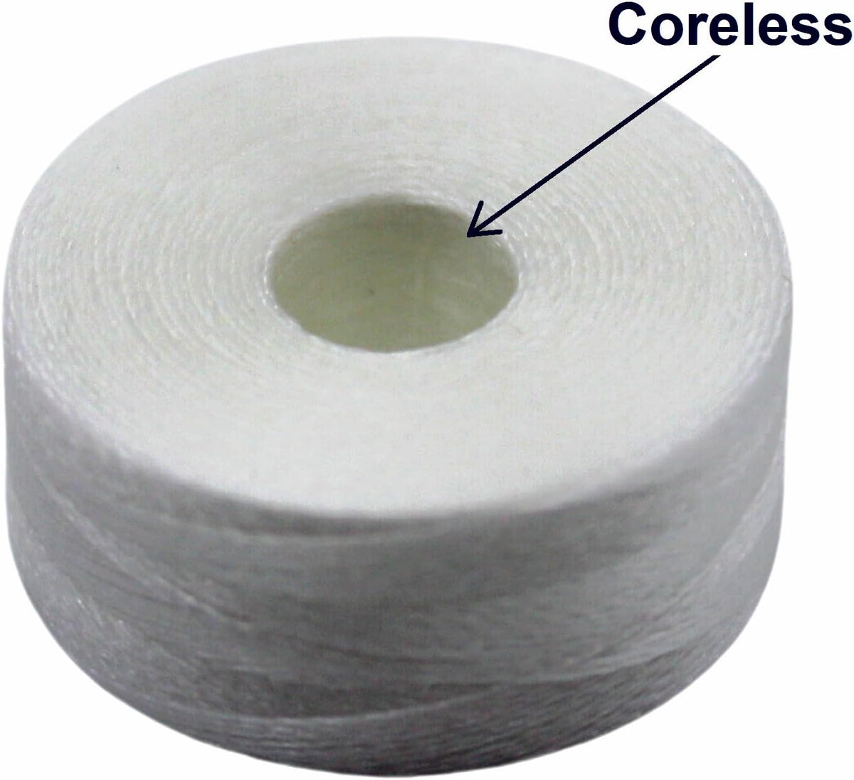 Cutex L-Size Sideless & Coreless White Prewound Embroidery Bobbins
