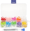 Colorful Plastic Stitch Markers for Knitting Crochet Projects and