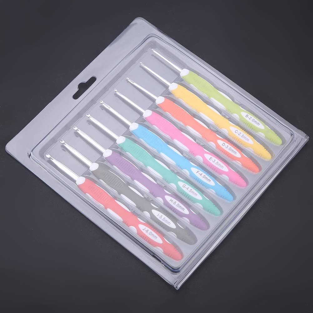 Crochet Hook Set,Ergonomic Crochet Hooks with Soft TPR Silicone
