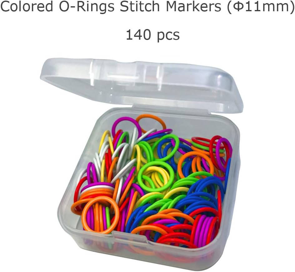 ZH Hard Stitch Ring Markers for Knitting/Crochet/etc