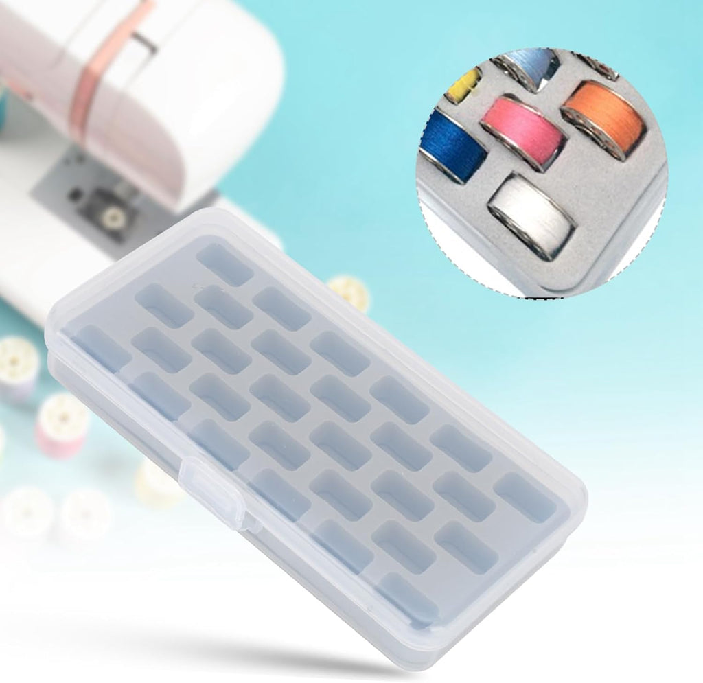 Bobbin Case, 28 Slots Empty Bobbins Spools Box Thread Organizer
