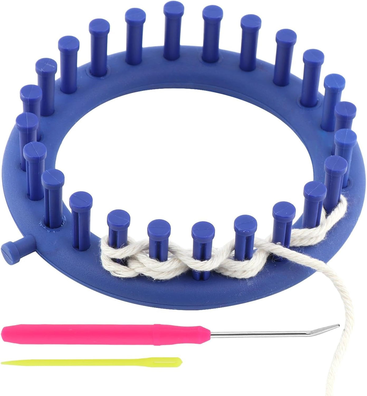 NOVYQREN Round Plastic Quick Knit Loom Set, DIY Home Manual Craft