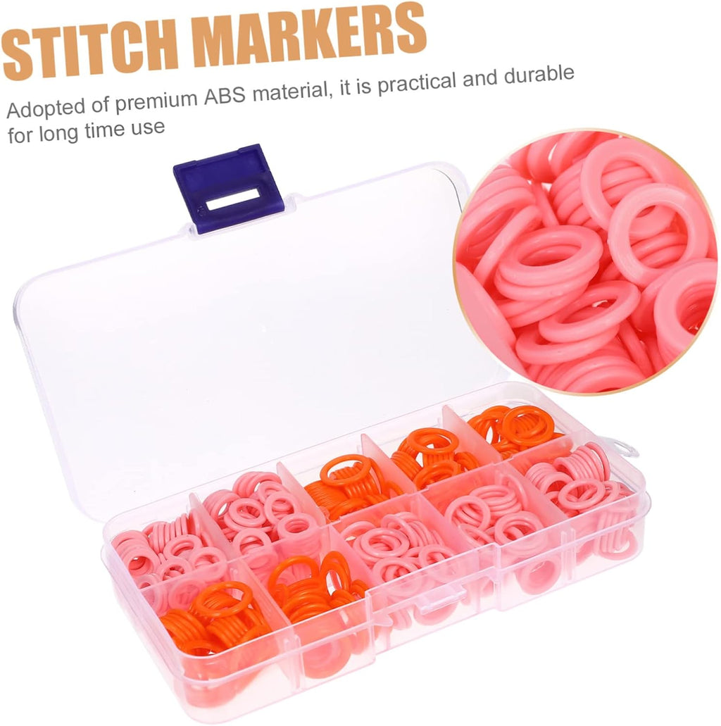 450 Piece Color Stitch Marker Rings for Knitting and Crocheting