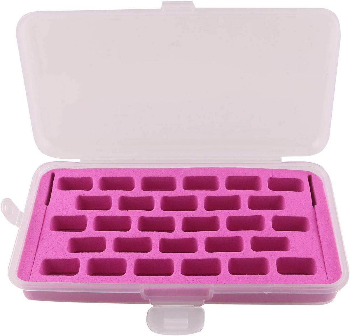 JCBIZ 28 Grid Bobbin Storage Box 179x89x32mm Pink Sewing Thread