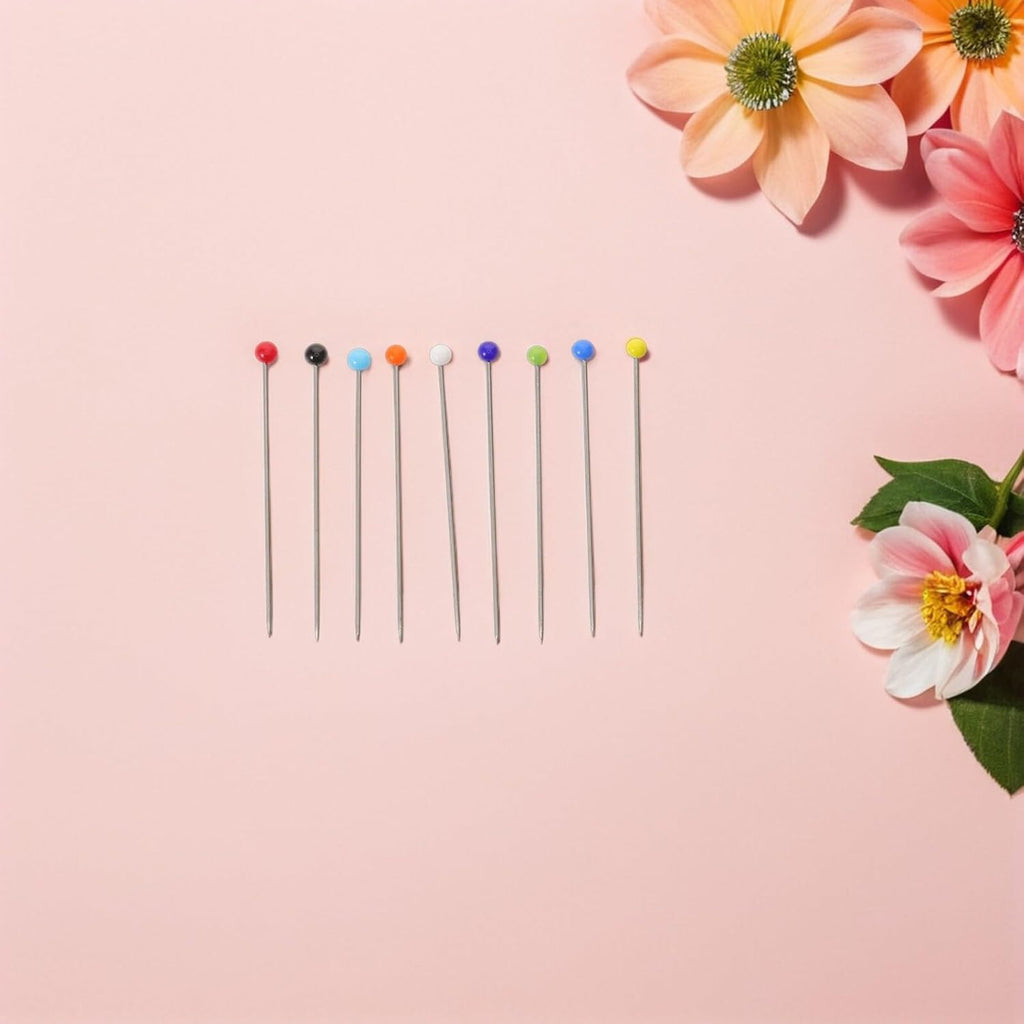 1000pcs Glass Head Straight Pins, 38mm Quilting and Dressmaking Xmas