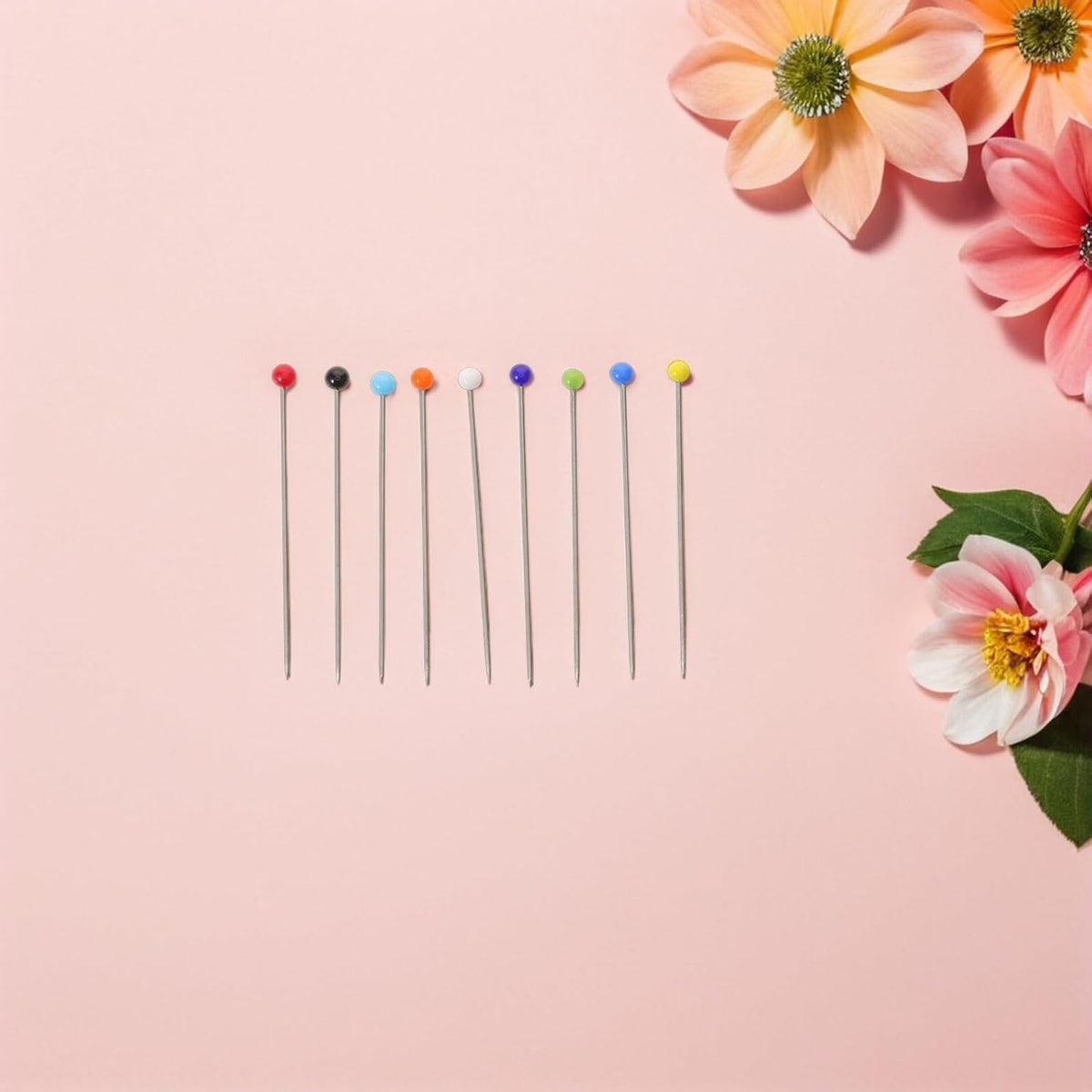 1000pcs Glass Head Straight Pins, 38mm Quilting and Dressmaking Xmas