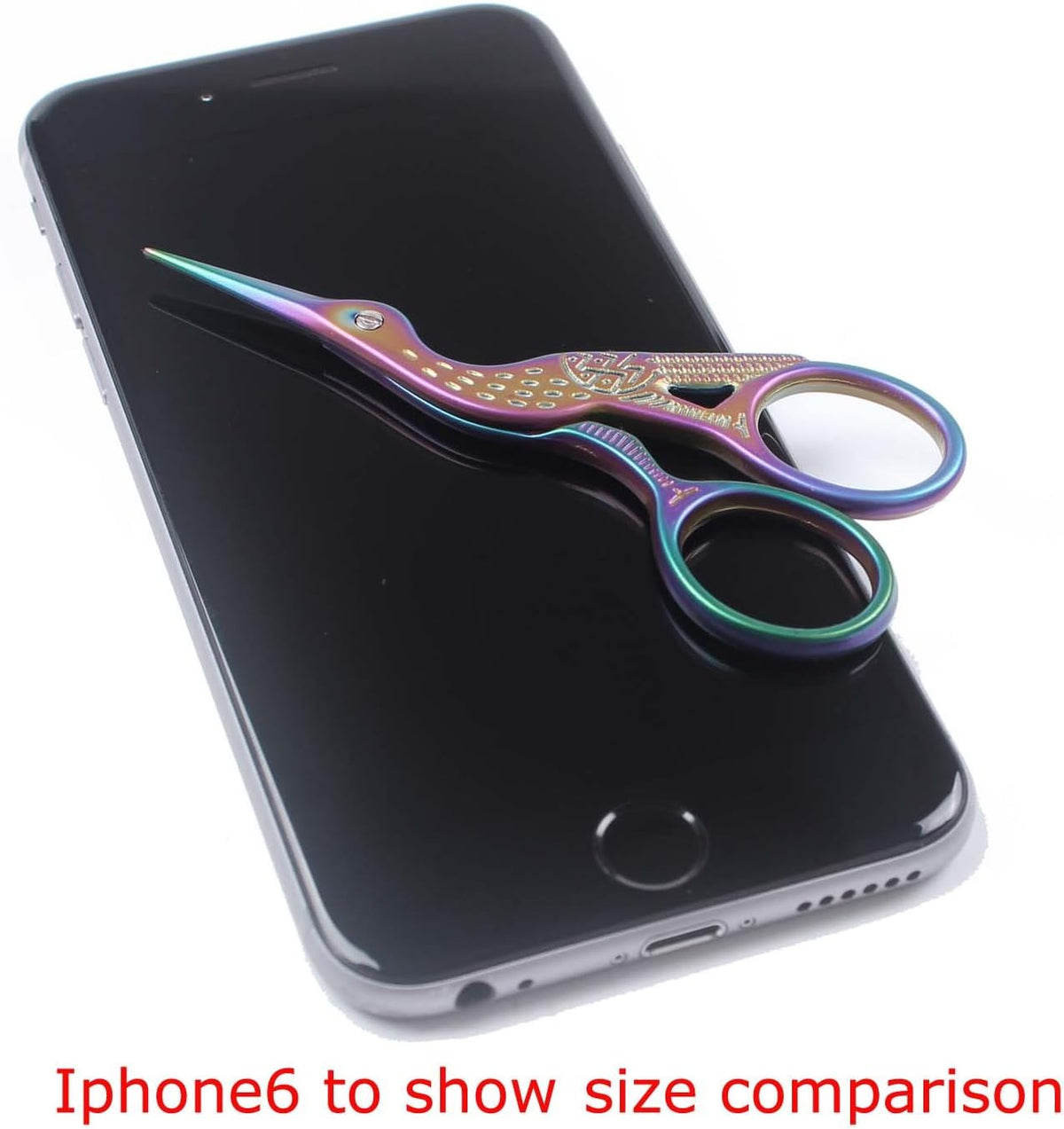 BIHRTC Embroidery Craft Scissors Stainless Steel Sharp Tip Stork