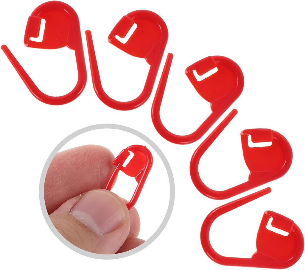 Crochet Stitch Markers Set for Knitters 1000pcs Plastic Red