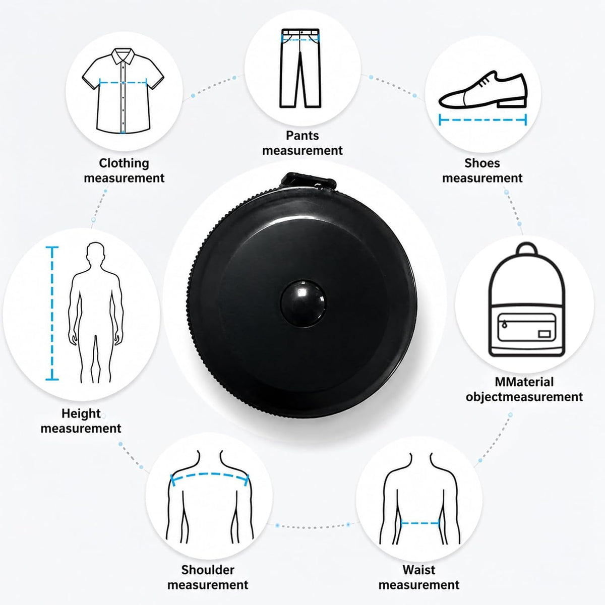 GDMINLO 2 Pack Tape Measure Retractable Measuring for Body Fabric