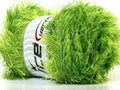 Large 100 Gram Skein Lime Green Eyelash Yarn Fun Fur 164 Yards