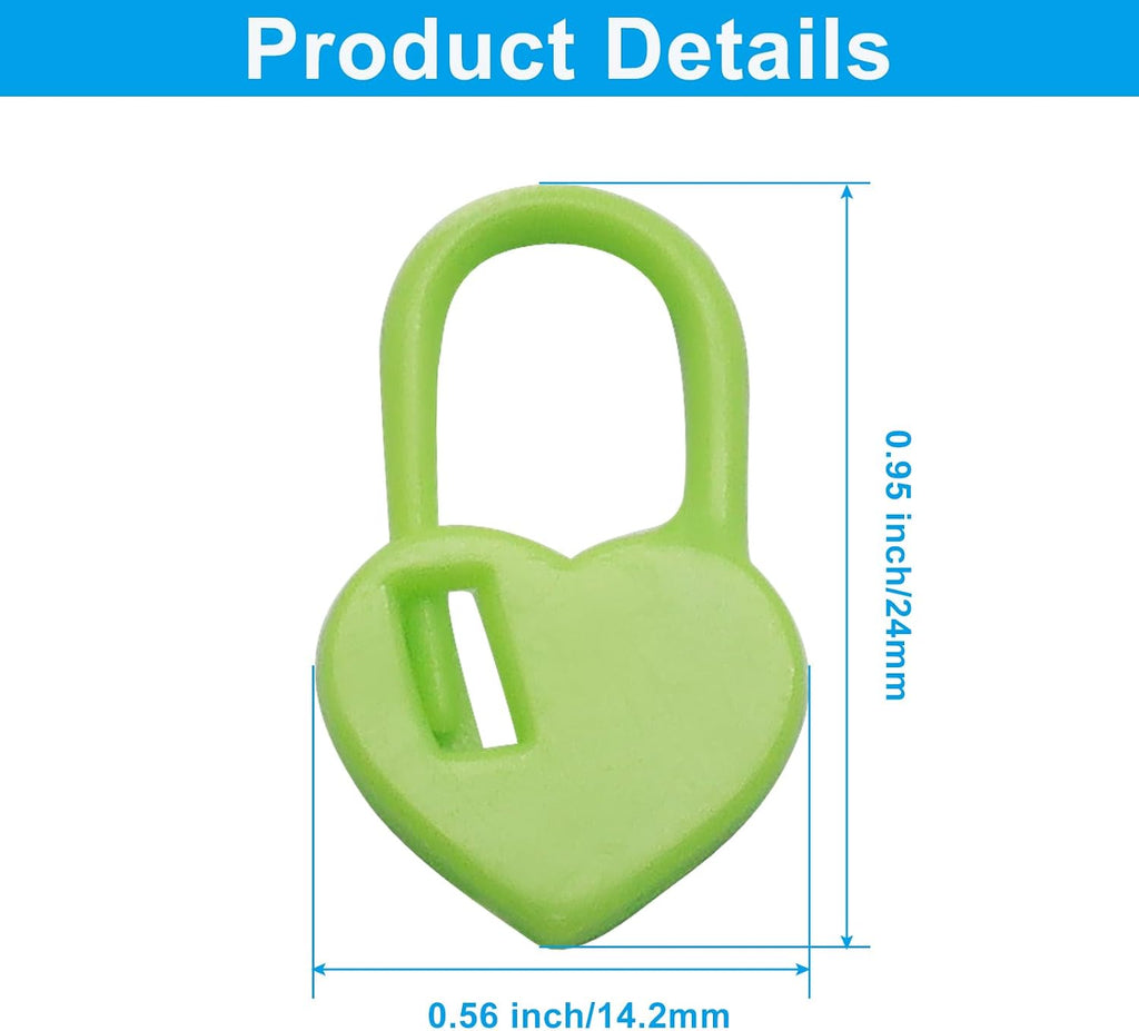 Coufce 200 Pcs Green Heart Stitch Markers for Crocheting