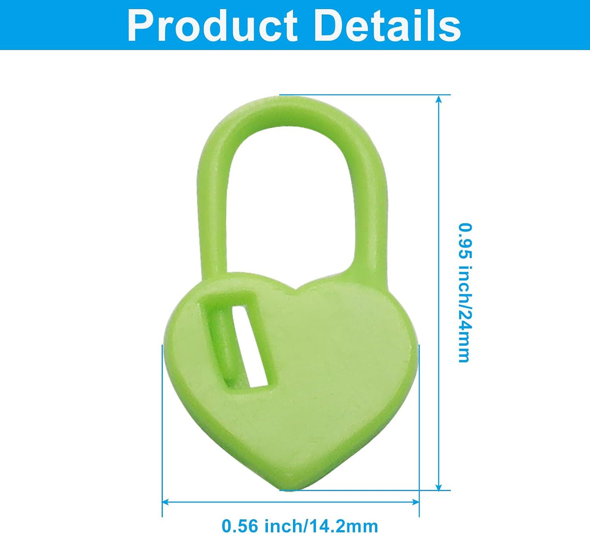 Coufce 200 Pcs Green Heart Stitch Markers for Crocheting