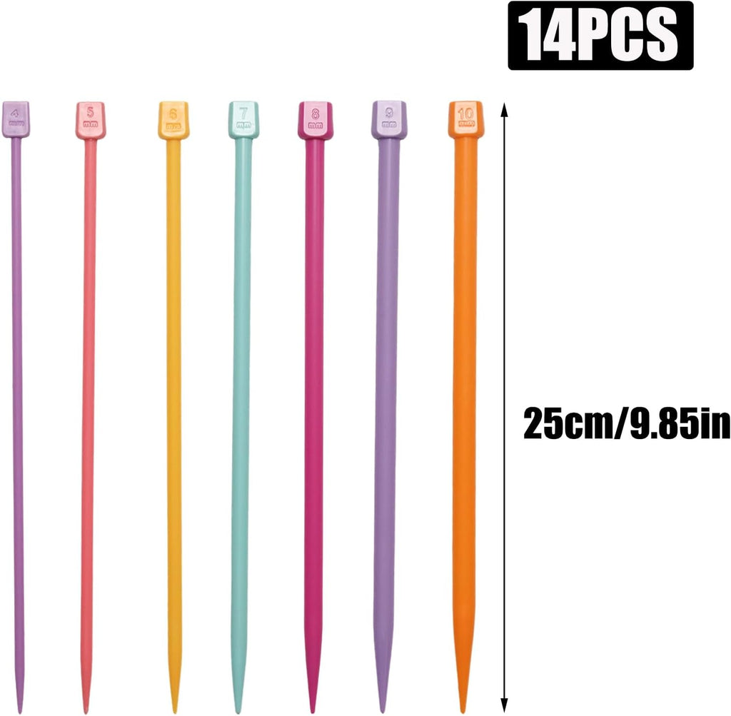 Yinluluna 14 PCS Knitting Needles, 4 mm-10 mm