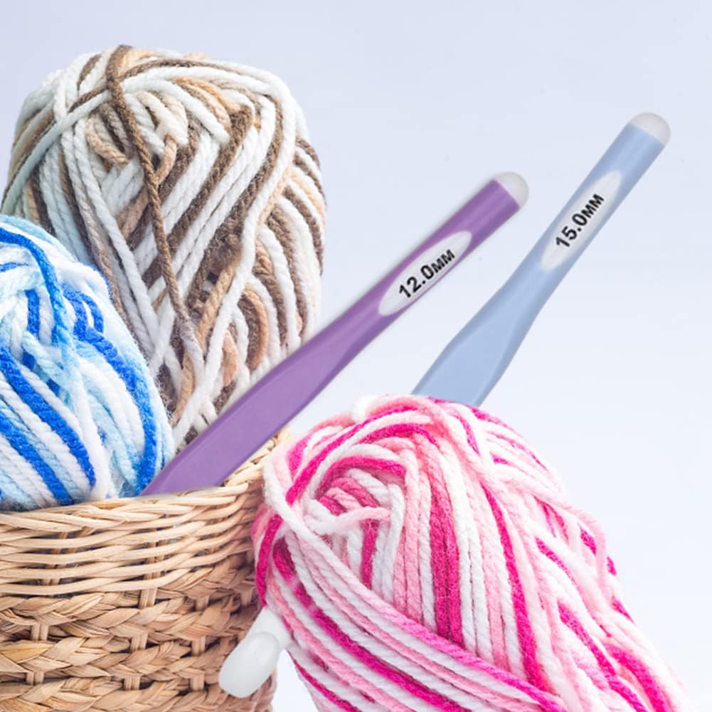 Large Sizes Crochet Hooks 2 pcs Long Crochet Needles QLRFFLJOY 15mm