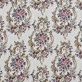 Burgundy Green and Blue Floral Tapestry Upholstery Fabric by The Yard