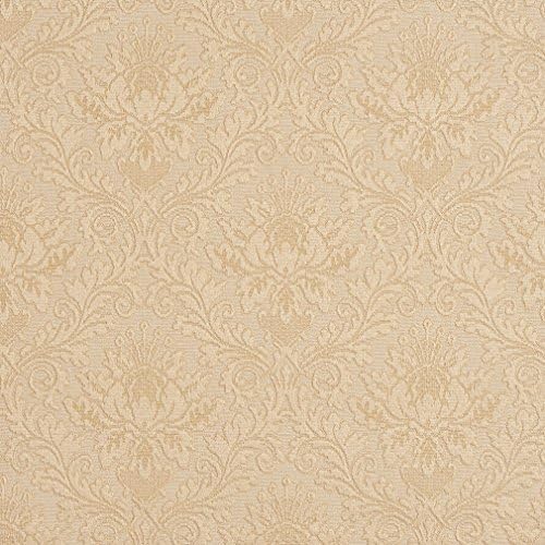 Off White Floral Jacquard Woven Upholstery Grade Fabric by The Yard