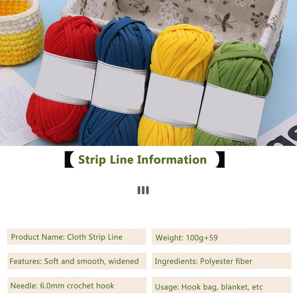 JACOJE 1/2/4 Pack T-Shirt Yarn, Each Package 100g Elastic Fabric Cloth