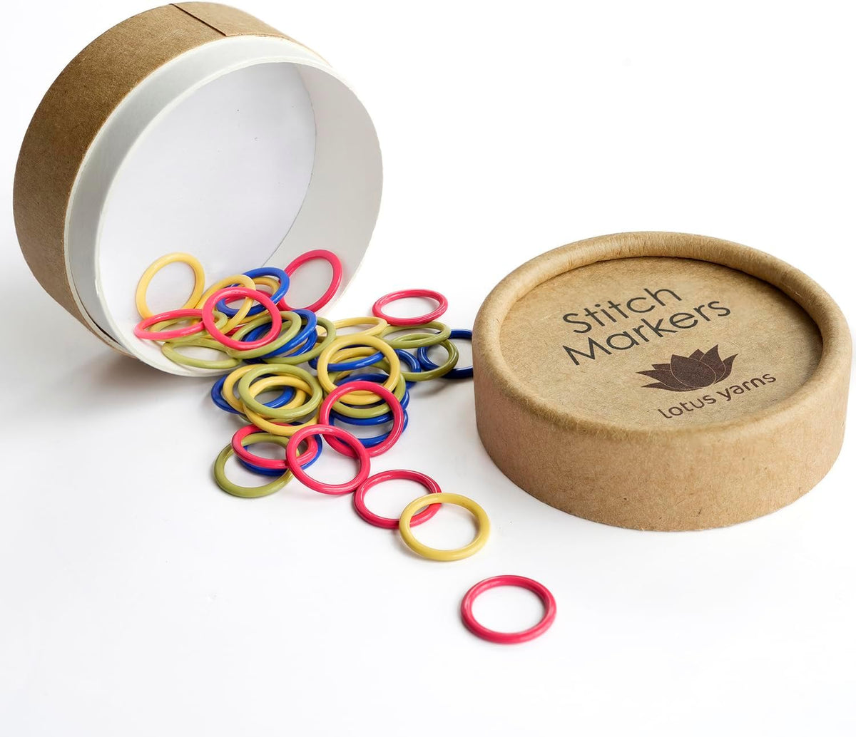 Lotus Yarns Metal Stitch Markers Heart-Shaped Crochet Markers Ring