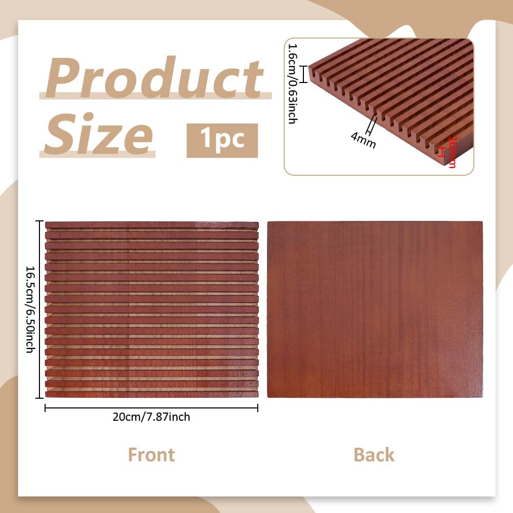 PH PandaHall 16 Slots Quilting Ruler Storage Rack, Pinewood Ruler