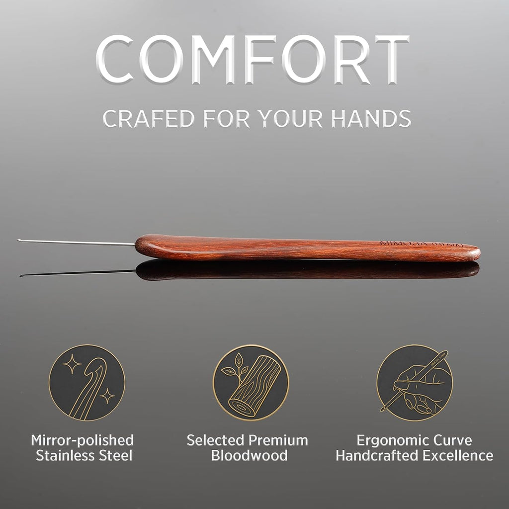 SEVENSUN Mimosa 0.6mm Single Crochet Hook, Available in 0.6mm-6.5mm