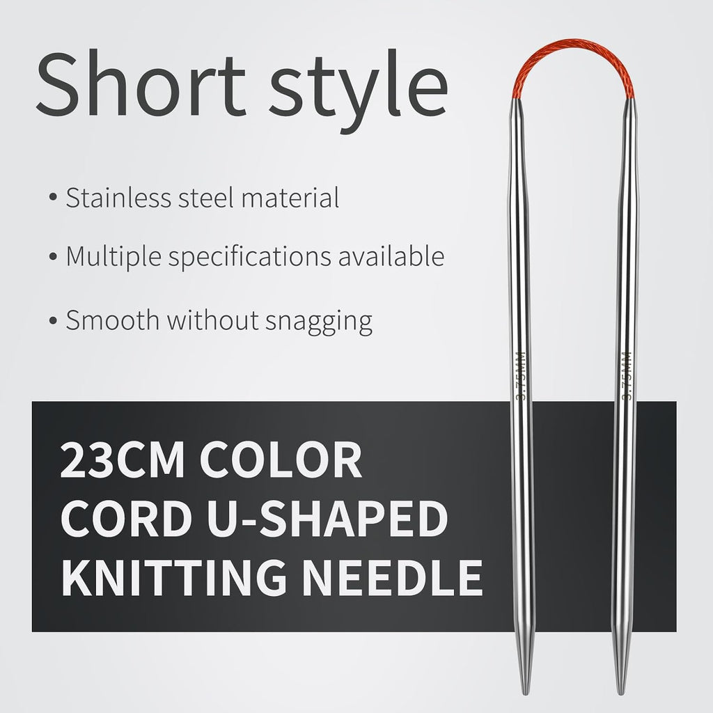 5.0mm Flexible Double Pointed Knitting Needles, 9 Inch (23cm), 3-Piece