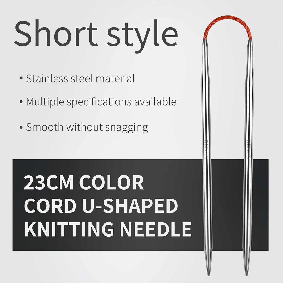 5.0mm Flexible Double Pointed Knitting Needles, 9 Inch (23cm), 3-Piece