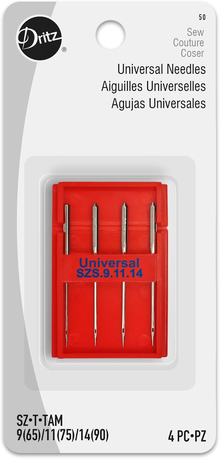 Dritz Machine Needle Universal Size 9 11 14 4Pc, Multicolor