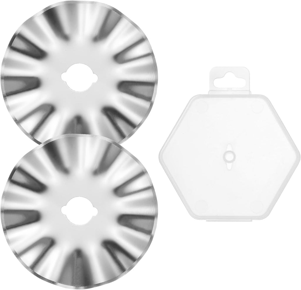 HARFINGTON Rotary Cutter Blades 45mm Large Wave Blade SKS-7 Steel