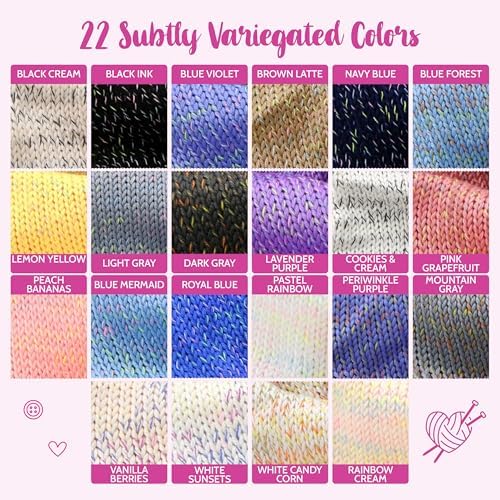 GentleBliss DK Acrylic Soft Baby Yarn, 4-Pack (880Yds/400G), Brown