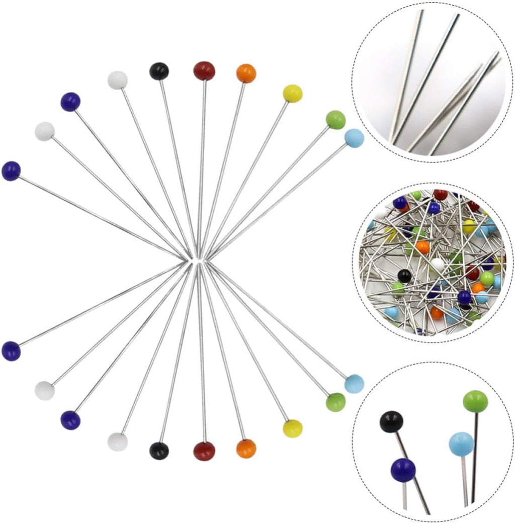 500pcs Glass Head Straight Pins, Quilting and Costume Making