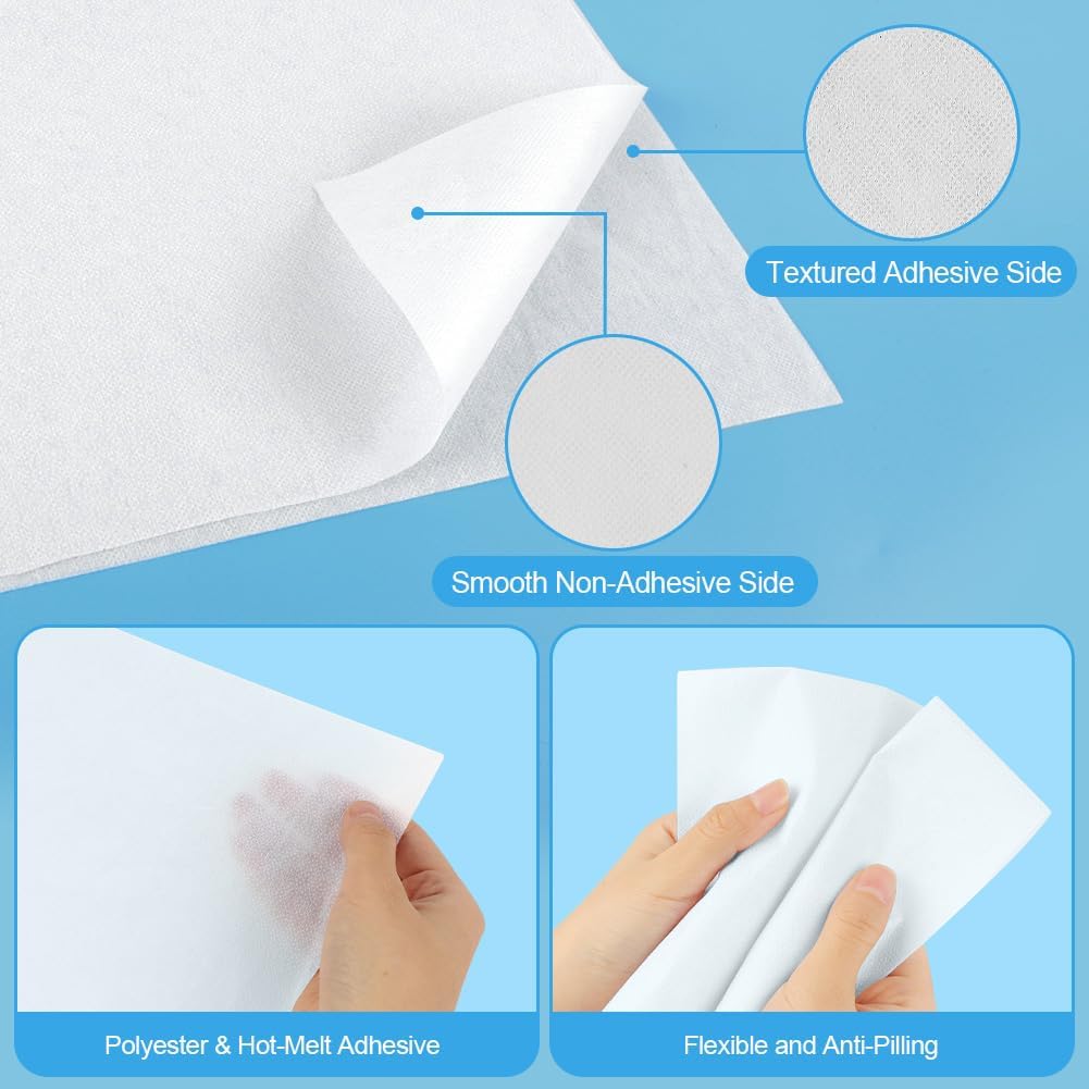 AUAUY Medium Weight 39.4" x 3yd Fusible Interfacing, White