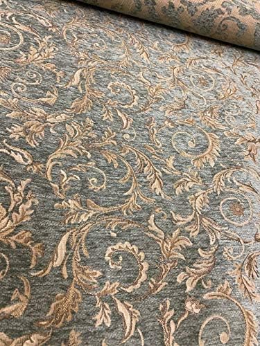 Upholstery Chenille Saxxon Floral Leaf Drapery Home Fabric the Yard
