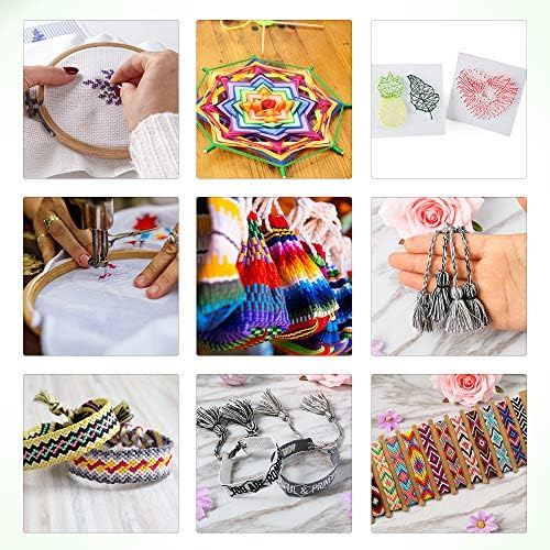 Pllieay 30 Skeins Friendship Bracelets Floss, Cross Stitch Threads