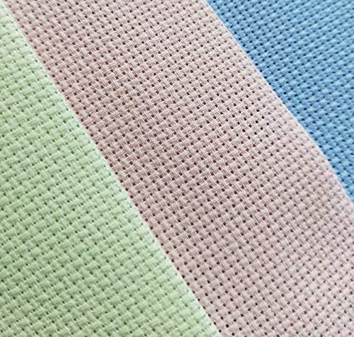 KCS 3 pc of 12" x 18" 14CT Counted Cotton Aida Cloth Cross Stitch