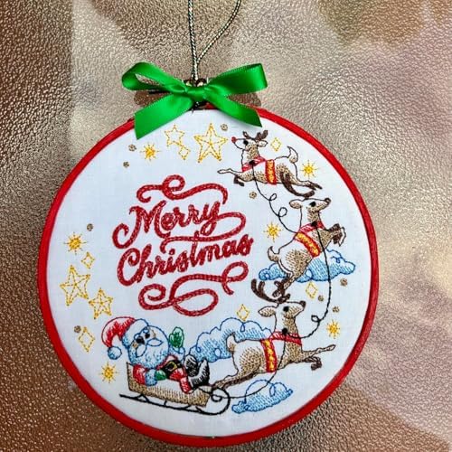 SENJEOK 20 PCS 5 Inch Bamboo Embroidery Hoop, Adjustable Cross Stitch