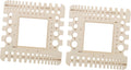 2pcs Wooden Knitting Gauge Ruler for Needle Size and Yarn Wraps Per