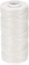 uxcell Leather Sewing Thread 55 Yards 150D/1mm Waxed Cord White