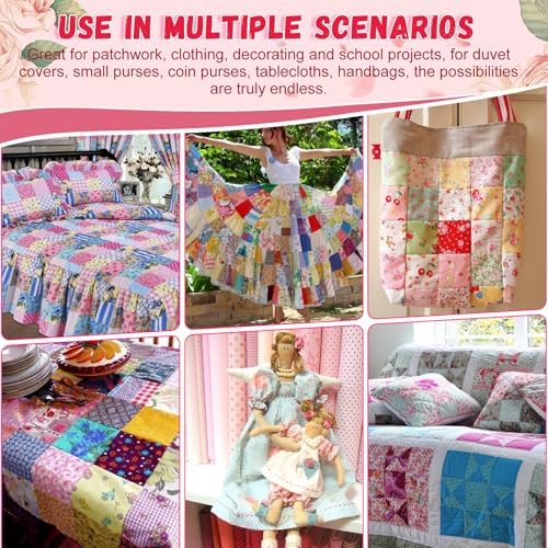 12pcs Quilting Fabric 18 x 22 Inch Cotton Craft Fabric Bundle Fat