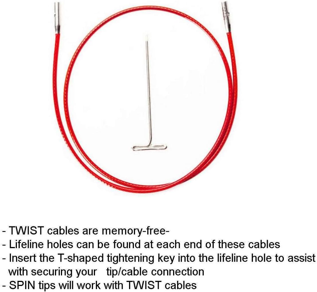 ChiaoGoo Twist Red Cable 22-Inch [L] for Large Circular Needle Tips
